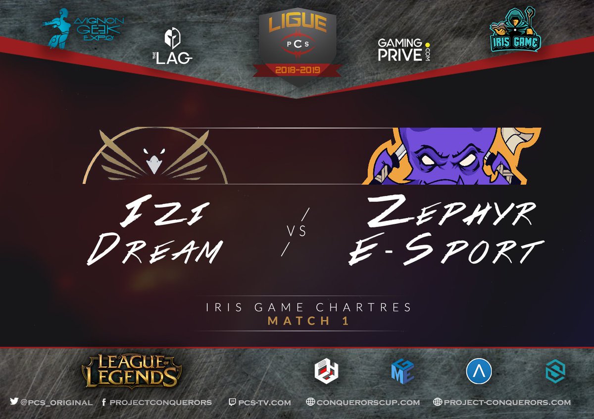 PCS_Original's tweet photo. [#LiguePCS] 
L'Ultime étape de la Ligue PCS #LeagueOfLegends démarre bientôt sur la scène 1 de l'@IrisGameGG !
@izi_dream  vs @Zephyr_E_Sport  en BO3, à suivre dans les tribunes (400 places) et forcément sur la @PCS_TV avec Bard et Aerolame !
▶️https://t.co/9xw7I7fXrO https://t.co/BIso7YQG90