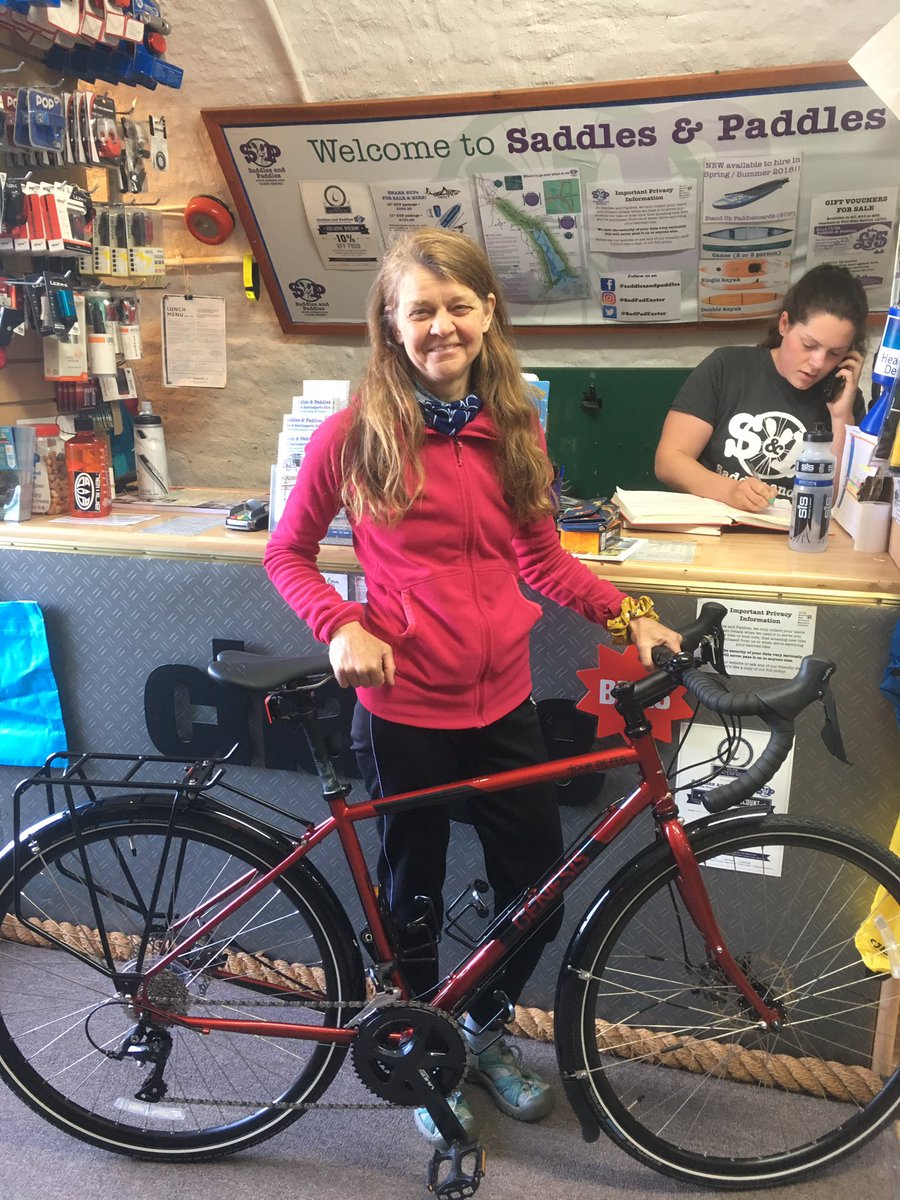 What a lovely start to #LocalBikeShopDay - another happy customer riding off on a new @GenesisBikesUK #TourDeFer ! And it’s going straight out on a cycle tour of Cornwall! Happy riding Ali and thank you for supporting your local shop