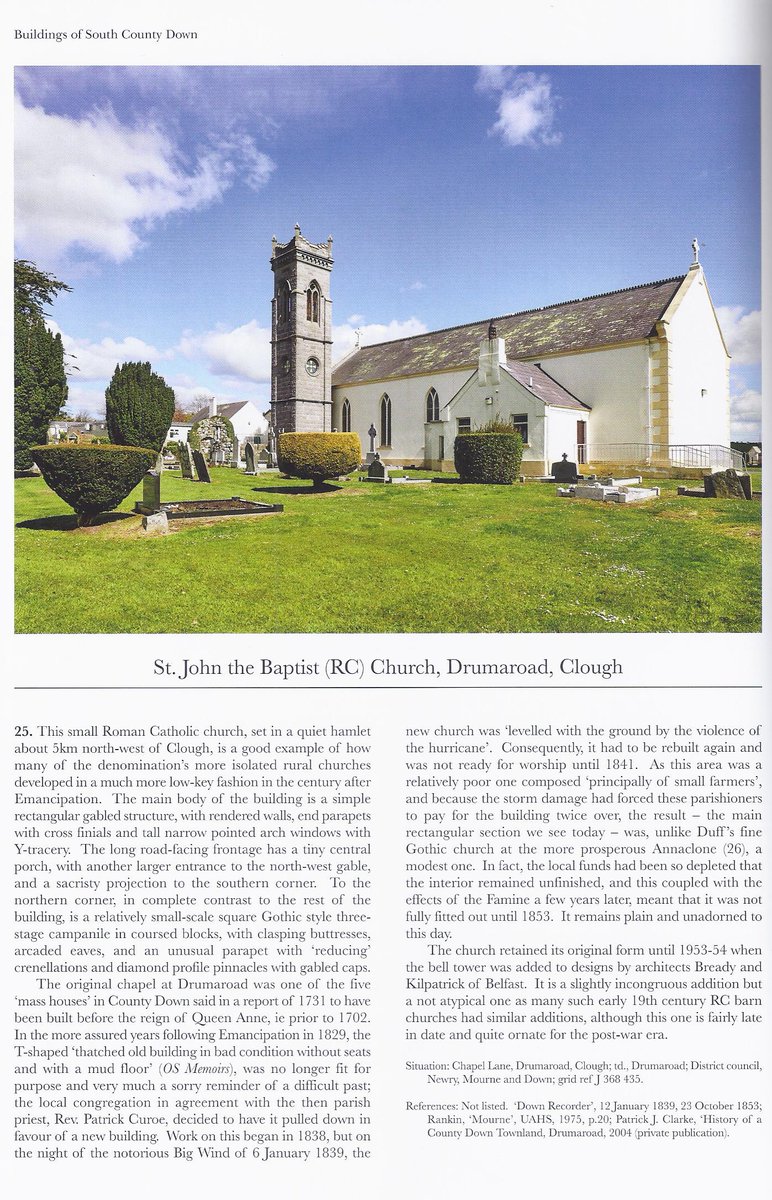 drumaroad's tweet image. Thank you to the Ulster Architectural Heritage Society for including &apos;History of a County Down Townland - Drumaroad&apos; as a reference in their new publication &apos;Buildings of South County Down&apos; .  Book is acknowledged under references on pages 42 and 54. @ulsterahs