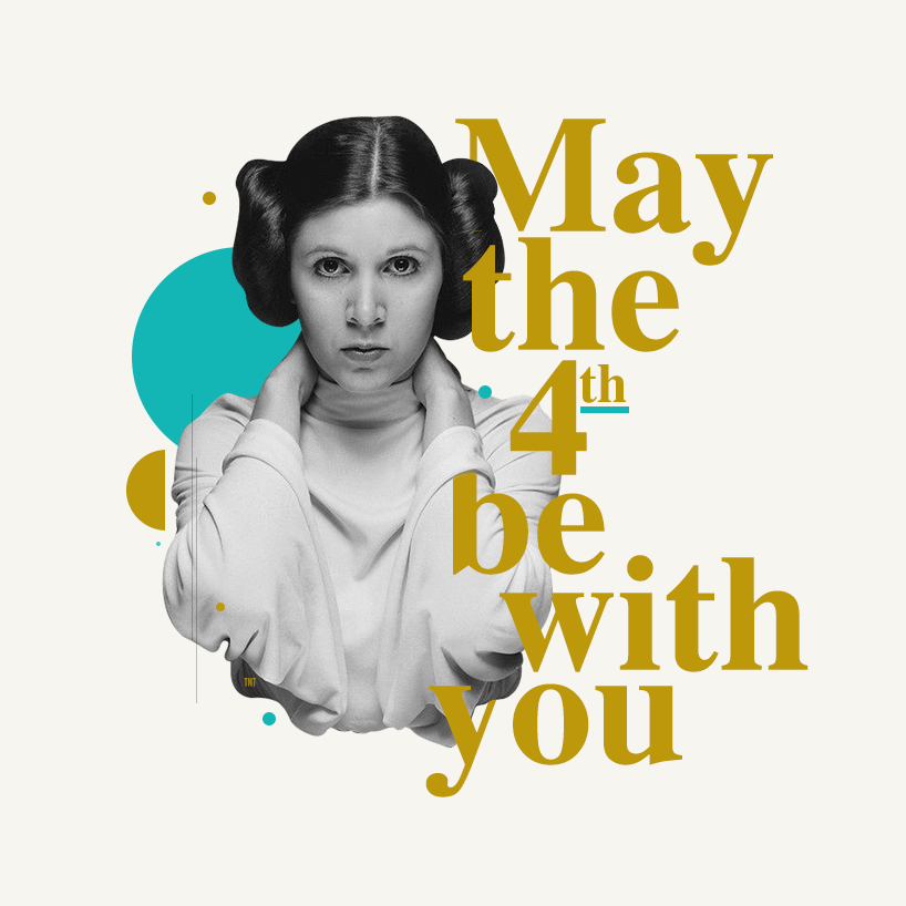 #StarWarsDay #CarrieFisher #StarWars #digitalcollage #tntillustration