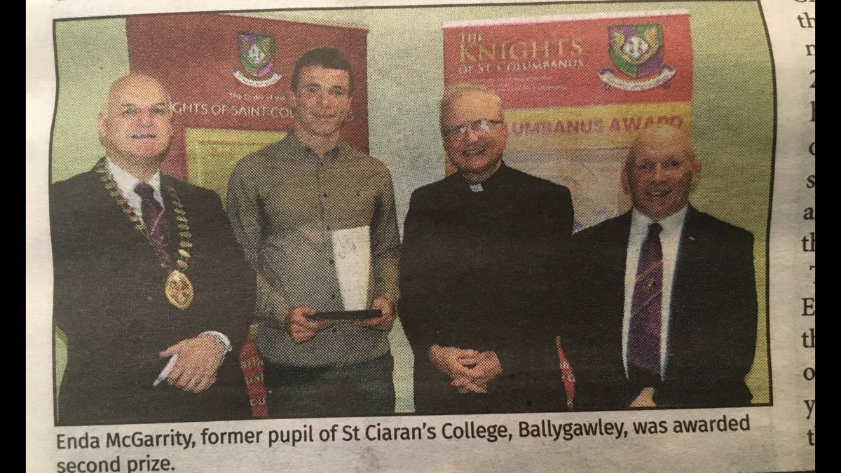 knightsofstcol1's tweet image. Thank you to the NET @editorthenet15 for a wonderful coverage of our 1st “St Columbanus Award winners” in their May edition. Available now in Top News, Omagh. @re_cbsomagh @LoretoGSOmagh @stciaransballyg @MaguircDean @McKDonal @ArchbishopEamon @AssocKnights @ChristmasDD