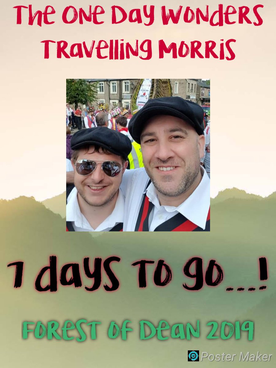 OneDaysMorris's tweet image. Seven days to go - so seven days of photos of this years One Day Wonders!
Today is this year's Squire Ollie Wintle (R - Knightlow), and perennial morris-tart Pete Austin (L - Knightlow, Jockey, Ilmington, Shakespeare, Mersey, etc?)
@King6023 
#ODWTM2019 
#MorrisDancing 
#morris