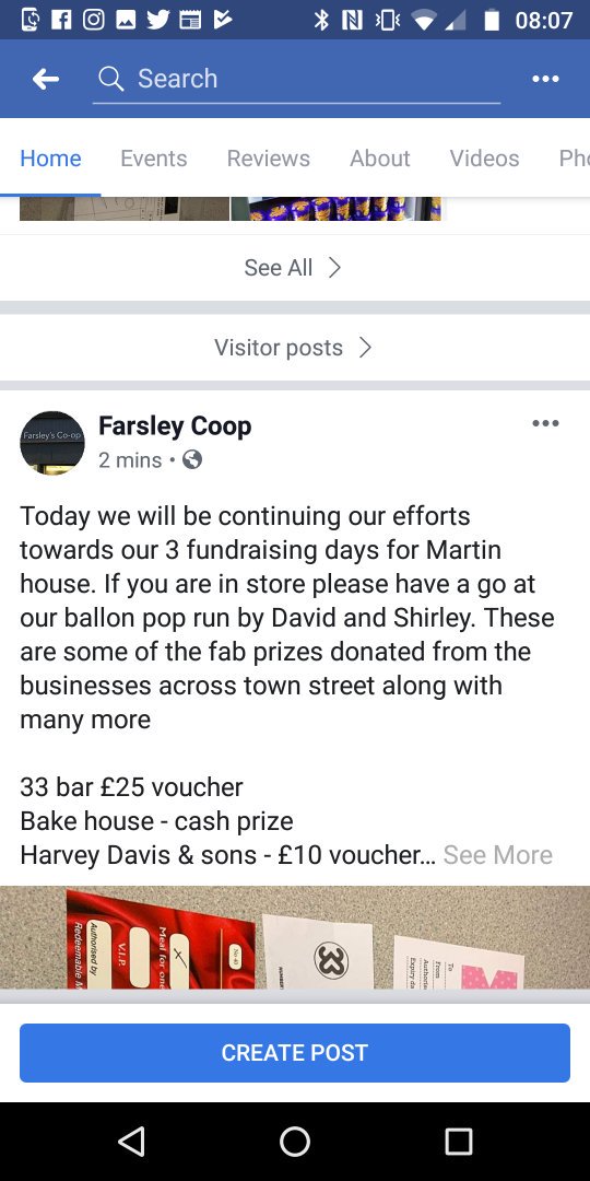 FarsleyStore's tweet photo. Today is all about @MartinHouseCH  call in-store to win some of our fab prizes donated from across local businesses. A local town fighting local comp but still #BeingCoop https://t.co/cSdQUdklHM