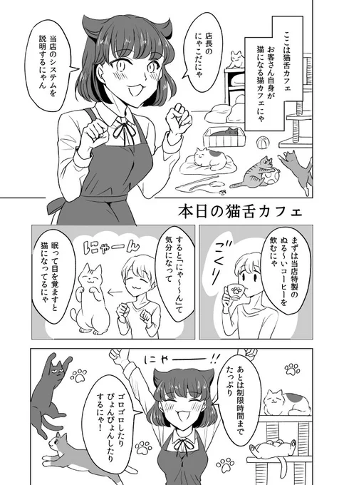 お客さんが猫になる猫カフェの話 ① #本日の猫舌カフェ 