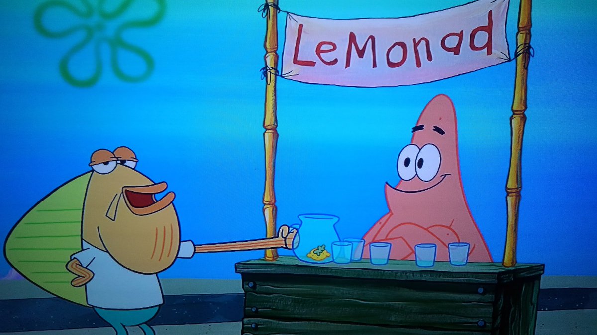 Lain スポンジボブ パトリックもしかしてレモネードで稼いでるのかも 前からよく売ってるし