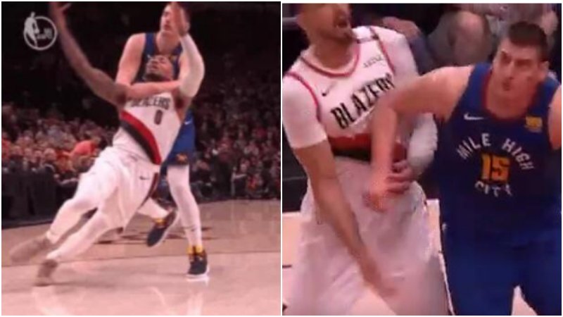 【影片】100多kg的乖寶寶?鎖喉Lillard,往Kanter的傷肩上撞,Jokic的動作有點過分了!-黑特籃球-NBA新聞影音圖片分享社區