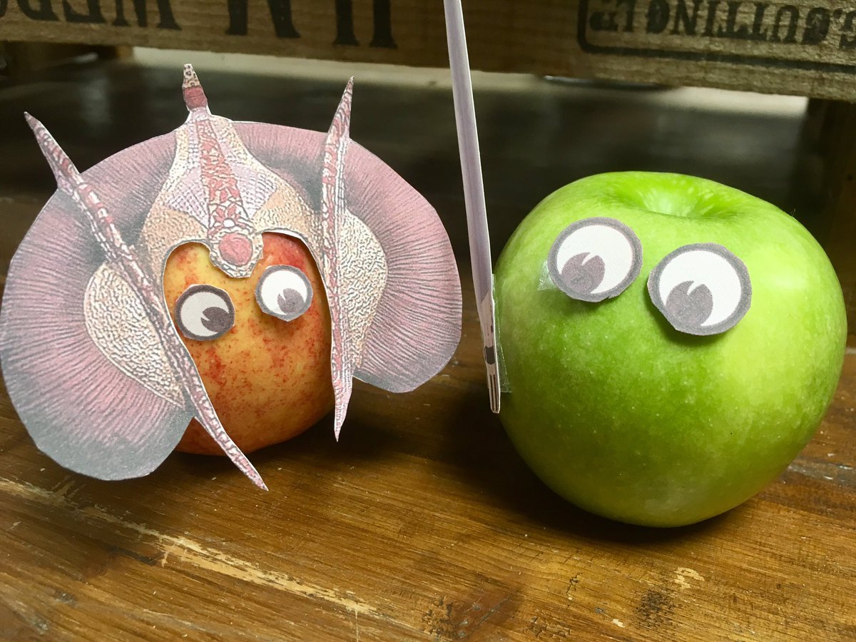 IndieFnD's tweet photo. Free apples for Star Wars fans! Princess Amigala or Grannykin Skywalker? #StarWarsDay #MaytheFourthBeWithYou #Seahouses #Northumberland https://t.co/KX9f6j3KmJ