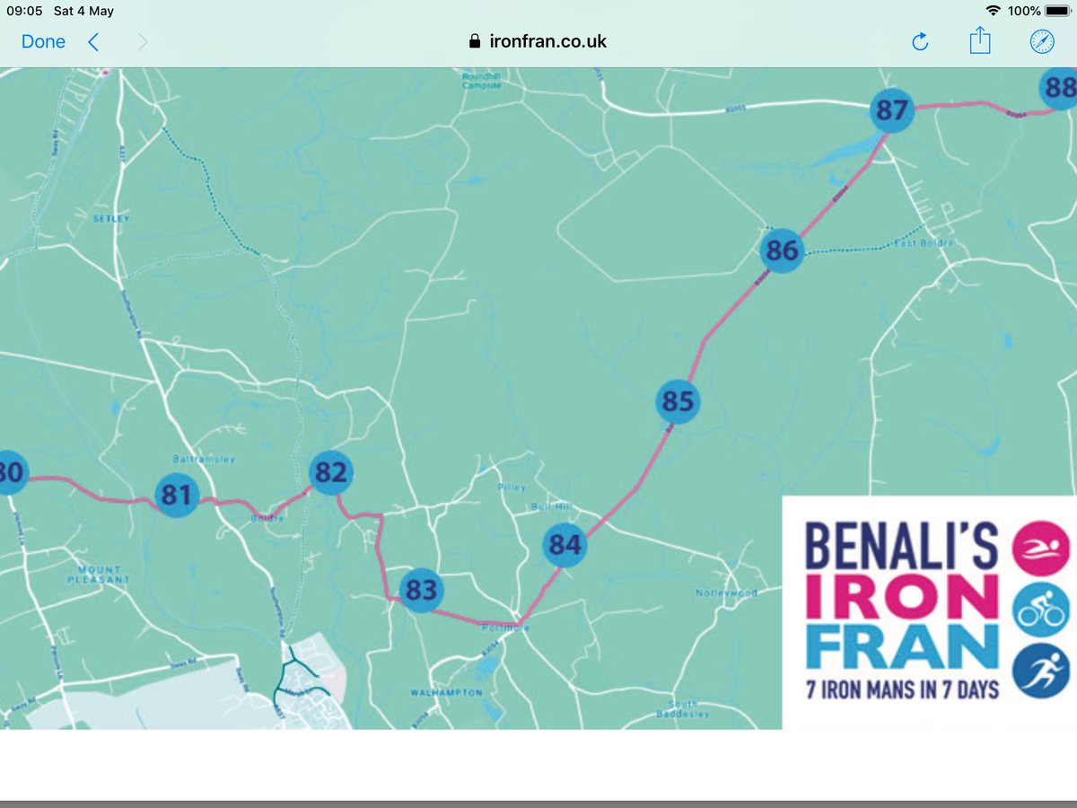 Coming through the #newforest on Sunday. Let’s help <a href="/FrannyBenali/">Francis Benali MBE</a> get over the finish line after his epic <a href="/IronFran2019/">Iron Fran</a> challenge. Cancer has touched our players, their parents &amp; families so try and pop out to support this extraordinary challenge for <a href="/CR_UK/">Cancer Research UK</a> or donate what you can