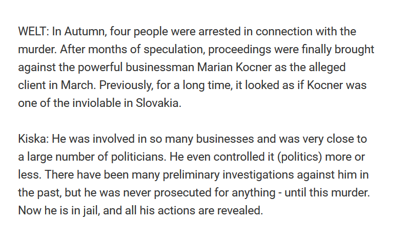 EyeOnMalta's tweet photo. #DaphneCaruanaGalizia
#JanKuciak
#MafiaStates

(ii)
Fm @Tim_Roehn Interview w Pres of Slovakia: #Kiska
Re #Kocner #MarianKocner former father in law of #ChristianEllul who was dir involved in handling his business&amp;who is now suing @mcaruanagalizia @muscatcar for libel "(&amp;others)" https://t.co/iZd7qzAV63
