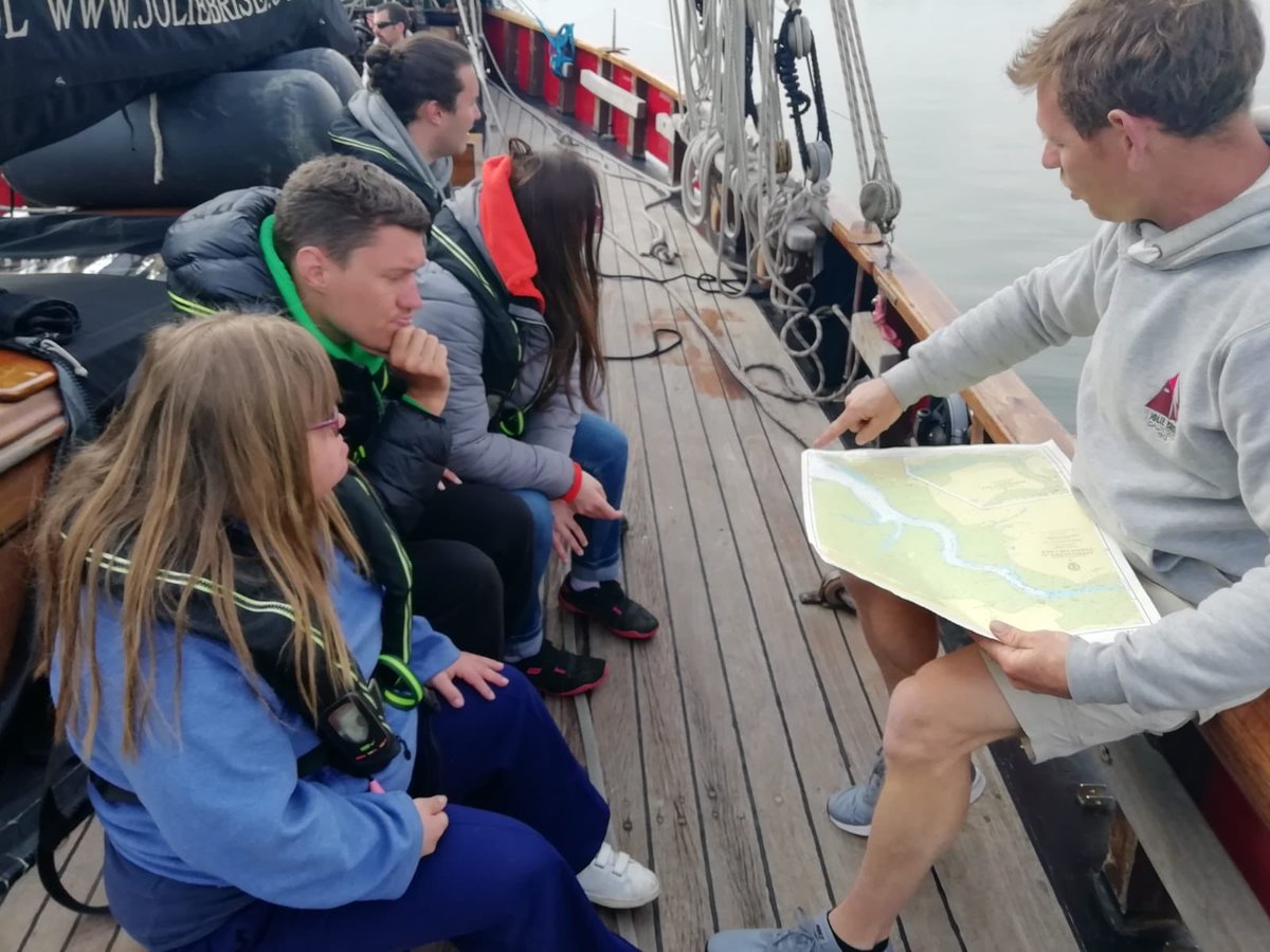 Great week with lovely guests from the Queen Elizabeth centre Hamble on Jolie Brise