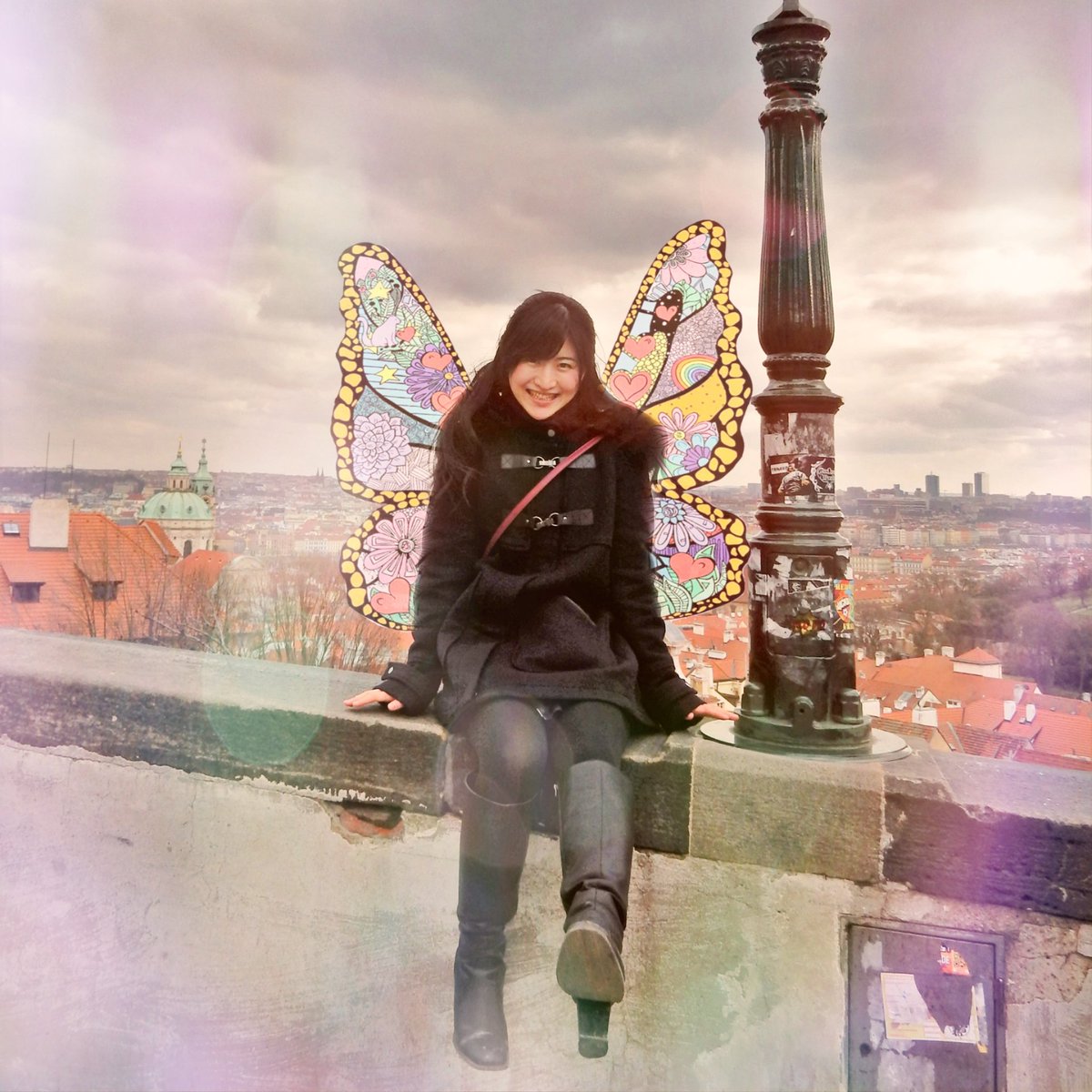 I got the wings!!!!! Awww I really love that. Can't stop smiling.😍🌈🦋🌈 @taylorswift13 @taylornation13 #MeOutNow 
(I miss Europe so much, btw. I wish I could live there again…)