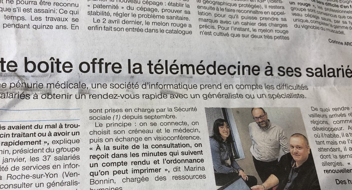La solution à la pénurie de médecins ? Le groupe @Fred_GroupeFBO offre l’accès à un médecin à distance grâce à la plateforme @qare dont le Co-fondateur &amp; Directeur Médical est également un Vendéen, le Dr Alexandre Maisonneuve 👍 @FTechVendee #telemedecine #teleconsultation