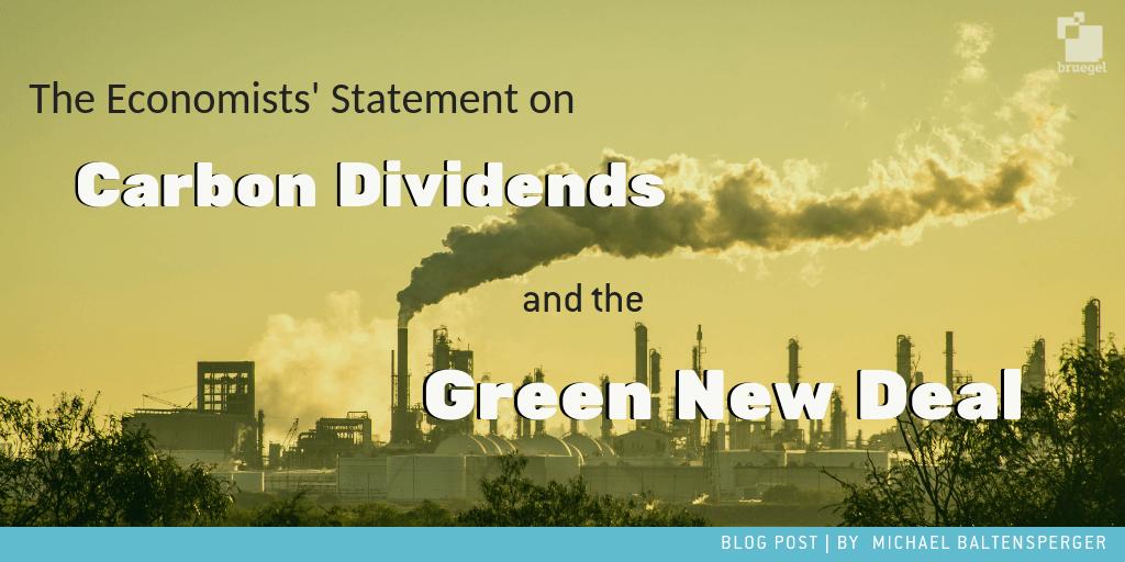 The #GreenNewDeal calls for deployment of government resources to combat climate change. The Economists’ Statement on Carbon Dividends suggests a market-based and budget-neutral approach through a #carbontax. <a href="/baltensperg/">Michael Baltensperger</a> reviews reactions to both >> bru.gl/2Y2W4B1