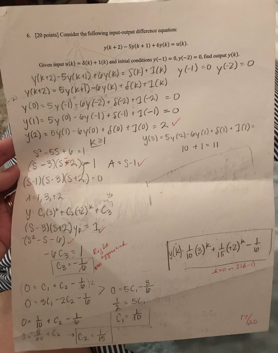 ReynoldsCatie's tweet image. Guys, found this random sheet from college and I’m freaking out. What class is this?! What’s the answer?! I used to know these things?!?! 
#mathtwitter? #engineeringtwitter?