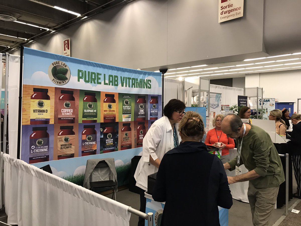 PureLabVitamins's tweet photo. Great to be at #chfaquebec this weekend in Montreal - come visit us at booth 620 for samples and show specials @cdnhealthfood #hellomontreal #health https://t.co/OvZmvnFP4r