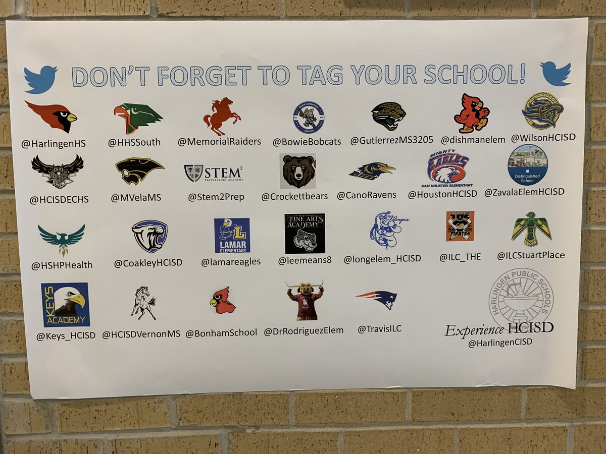 Lovin’ meeting all the schools in attendance today! <a href="/HarlingenHS/">HHS Cardinals</a> <a href="/HHSSouth/">Harlingen HS South</a> <a href="/MemorialRaiders/">Memorial_Raiders</a> <a href="/BowieBobcats/">BowieBobcats</a> @GutierrezMS3205 <a href="/Dishmanelem/">Dishman Elementary</a> <a href="/WilsonHCISD/">Wilson Elem. HCISD</a> <a href="/MVelaMS/">Vela Middle School</a> <a href="/stem2prep/">stem2prep</a> <a href="/crockettbears/">Crockett Bears</a> <a href="/CanoRavens/">Dr. Abraham P. Cano Freshman Academy</a> <a href="/HoustonHCISD/">Sam Houston Elem.</a> <a href="/ZavalaNewsHCISD/">Zavala NewsCast HCISD</a> <a href="/HSHPhealth/">Harlingen SHP</a> <a href="/CoakleyHCISD/">CoakleyMiddleSchool</a> <a href="/LamarEagles/">Lamar Eagles</a> <a href="/LeeMeans8/">LeeMeansElementary FineArtsAcademy</a>