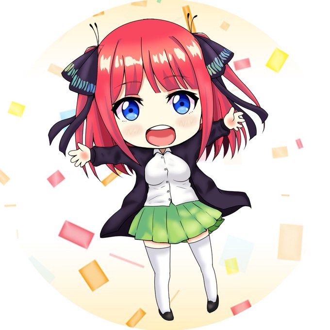 🚴 tugu 🇩🇪さんがTwitterに投稿した中野二乃(五等分の花嫁)のイラスト。