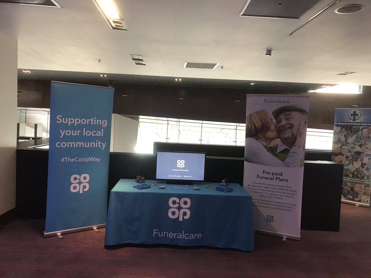 All set up for tonight’s St Margaret of Scotland Youth Group charity ball sponsored by Co-op FuneralCare. Now to enjoy raising as much money as possible to help take people to Lourdes #smsyg <a href="/CoopFuneralcare/">Co-op Funeralcare</a> <a href="/coopukcolleague/">Co-op Colleagues</a> #DoWhatMattersMost