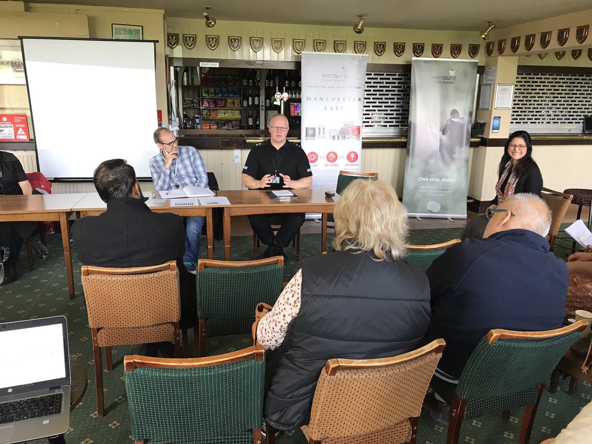 Fantastic briefing session jointly organised by <a href="/SafeMcr/">BeSafeFeelSafeinSouthMcr</a> and @GMPAltrincham about how to deal with community safety and security this morning <a href="/BowdonCricket/">Bowdon Cricket Club</a>. Informative session and very high turn out. Very well done.