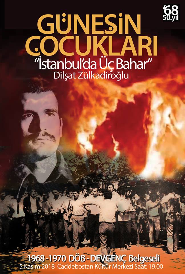 68liler's tweet photo. "İstanbul'da Üç Bahar" belgeselinde Deniz Gezmiş’in Başkanı olduğu Devrimci Öğrenci Birliği (DÖB) ve DEV-Genç’in tarihi anlatılırken, 25 tanığın anılarıyla ortak bir bellek oluşturuluyor. https://t.co/mhVMlqQKB7