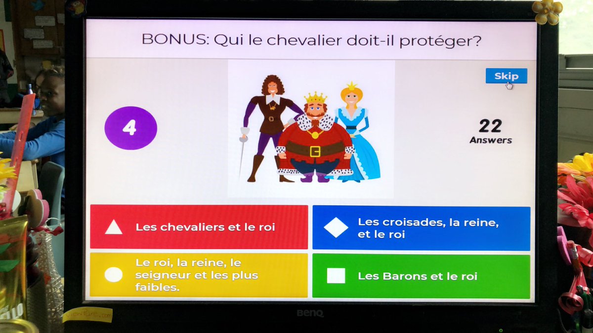 Playing Kahoot to learn some Medieval England themed Social Studies vocabulary! 👸🏼🏰👑medievalengland #socialstudies #FrenchImmersion