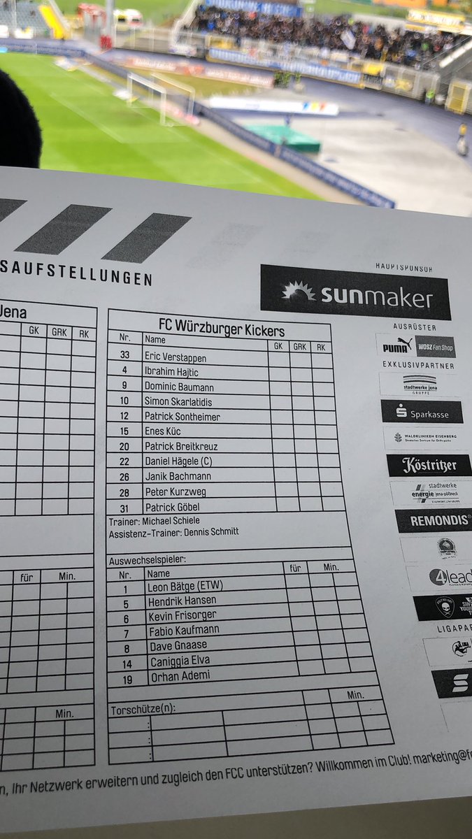 Die Kickers-Bank ist heute mal Drittliga-Spitze. Und die Startelf?