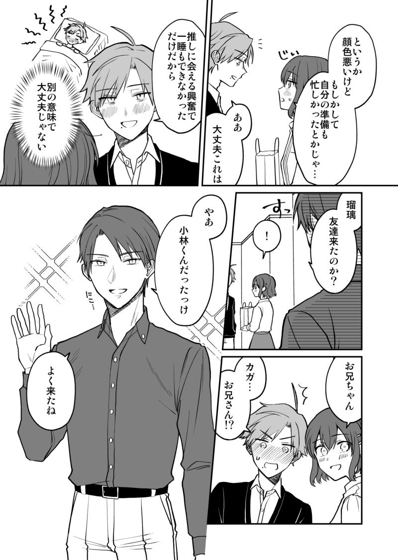 【創作漫画】推しに似ている友達の兄に会いに来た腐男子の話① 