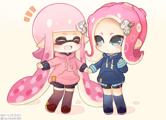 くろうさぎ 無題 スプラトゥーン2 Splatoon2 インクリング ガール オクタリアン T Co Hwbyavtlvt T Co B6nwmpgrjq Twitter