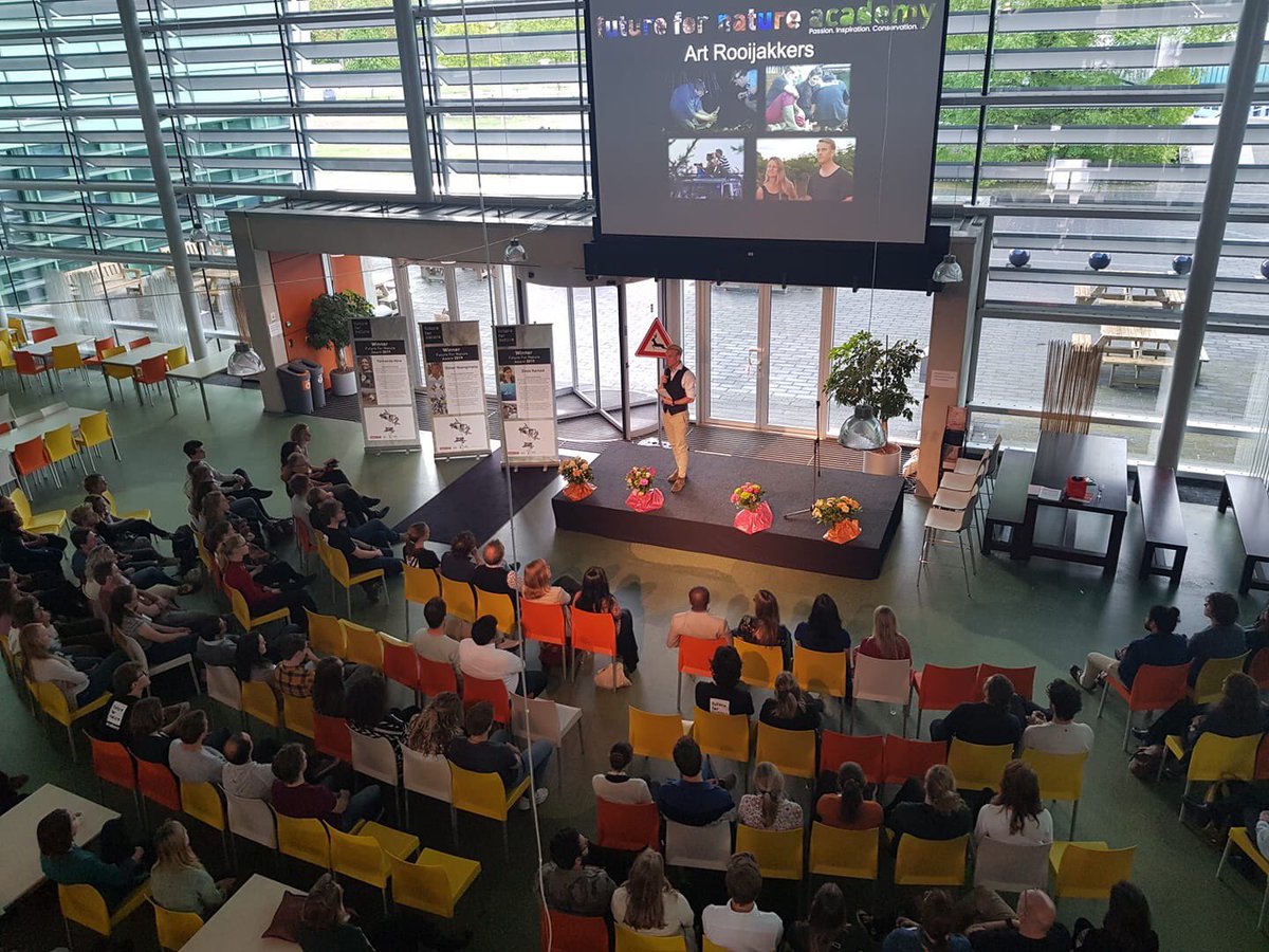 Future For Nature Academy Day 2019 has started, with the 3 amazing Future For Nature winners and an amazing audience in Nijmegen!😀🐾🦏 #FFNAcademyDay #futurefornature #ffnacademy #passion #inspiration #conservation #ConservationsOptimism