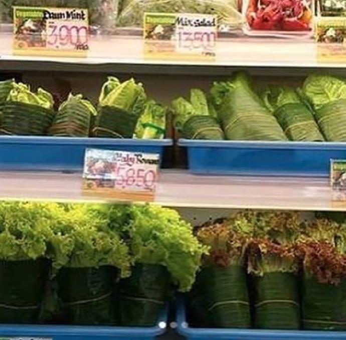 habitat_africa's tweet photo. Plastic packaging is gradually leaving the counters of super markets in Bali. Plantain and banana leaves are been used which are biodegradable.
#uselesspackaging
#stopplasticpollution
#killthemonster
#endpollution https://t.co/TyWyhYwhKQ