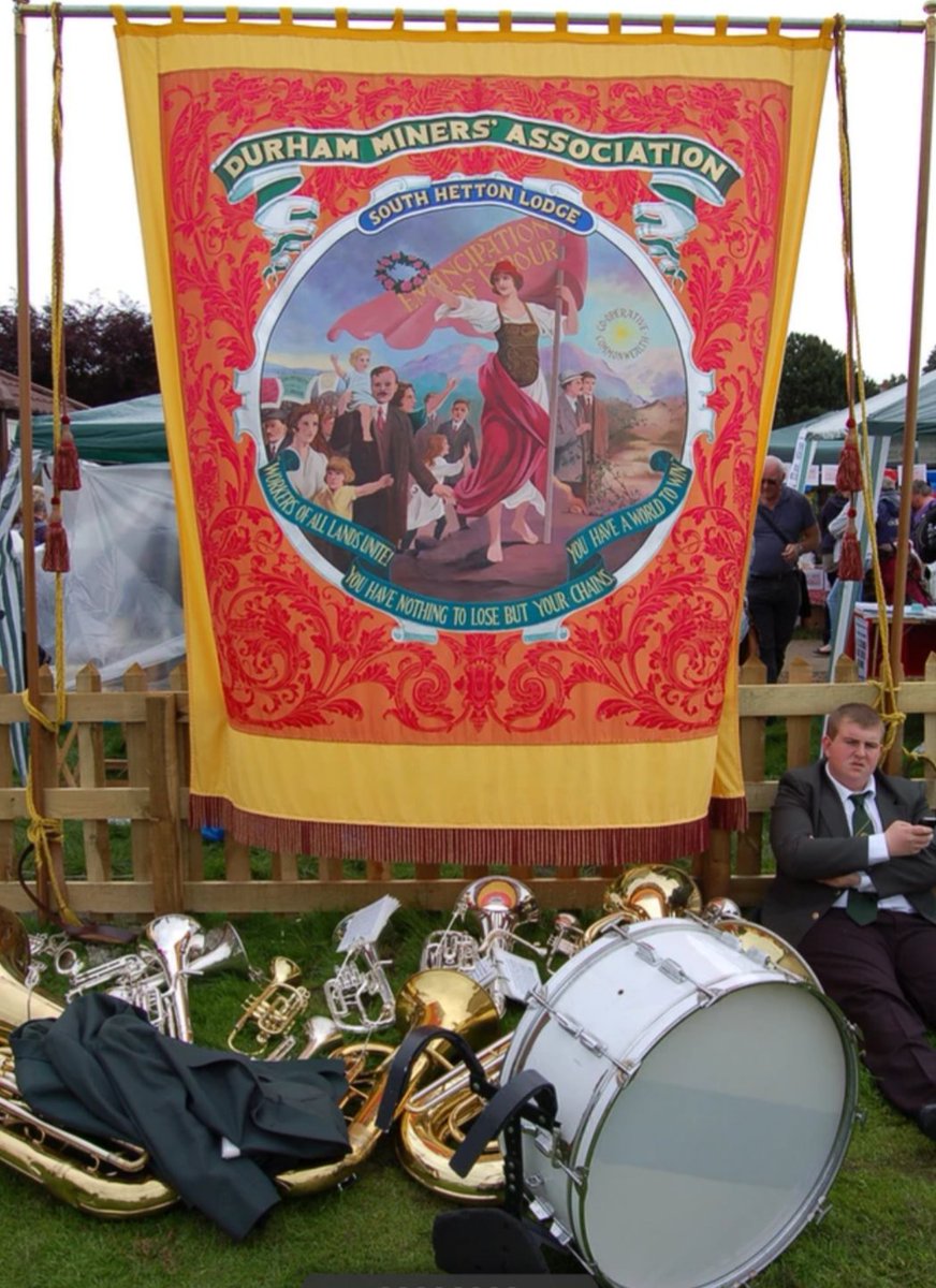 1770Lulubell's tweet image. I run a CIC, a small arts and music centre and we have the opportunity to take our youth orchestra to hear a brass band play soon. My mother paints union banners so I think a small history lesson may make its way into our music lessons in the run up to the concert.