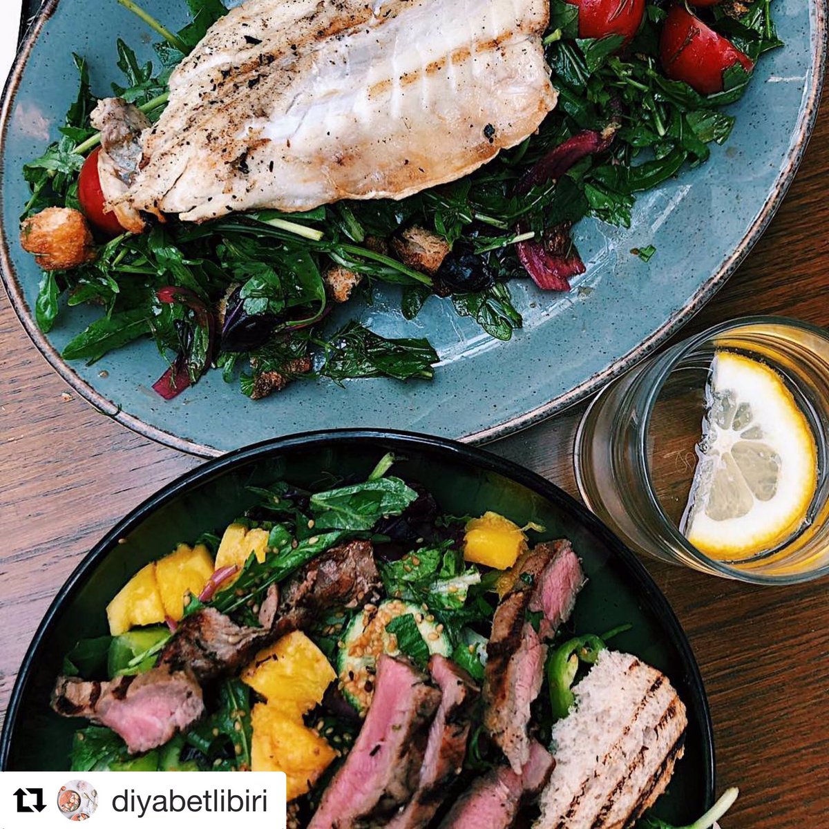 #Repost @diyabetlibiri with <a href="/get_repost/">Repost</a>
・・・
🥬 Temiiz tabaklaaarr🍽🥗.
.
Levrek Salata yedim ben, harikaydı. İçime sinerek salata yiyebildiğim, temiz olduğundan şüphe ettirmeyen nadir mekanlardan @stalkcasualkitchen Siz sağlığa gitmedikçe sağlık size gelmez🎈✌🏻