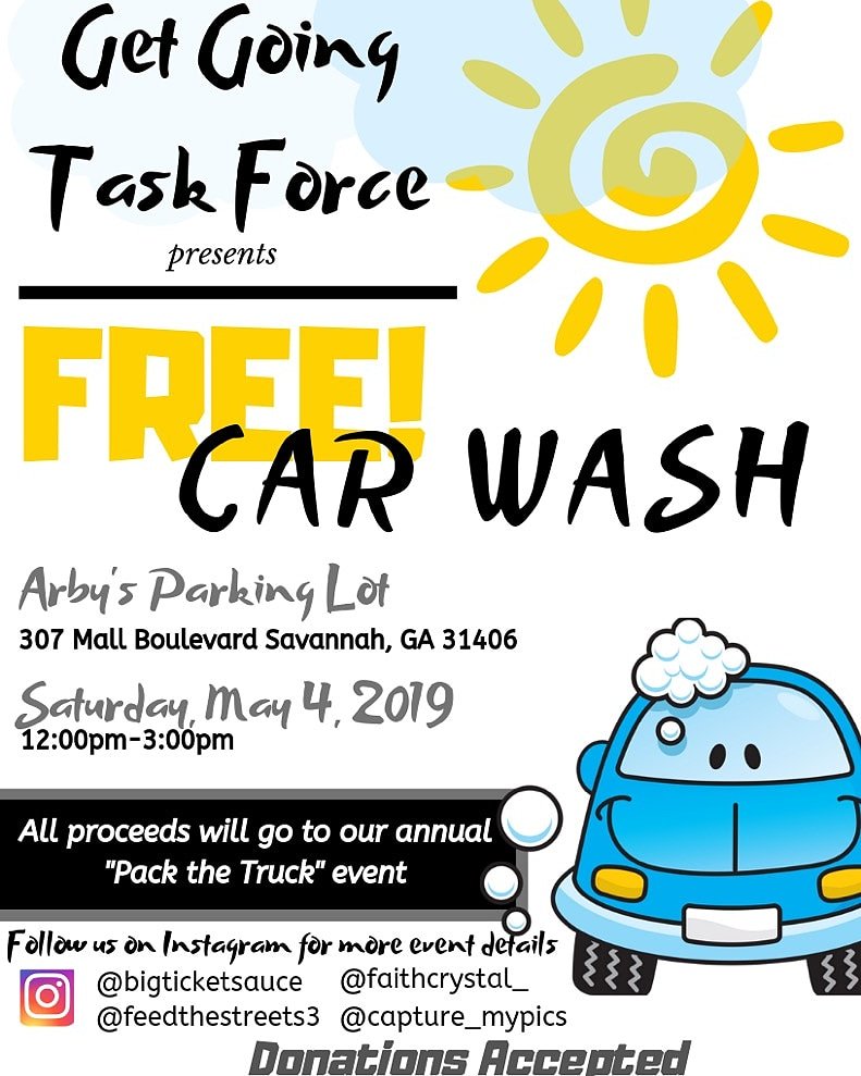 ESPNCoastal's tweet photo. NOON TO 3PM go get your ride cleaned up at Arby's parking lot on Abercorn in #Savannah #PackTheTrunk #GetGoing https://t.co/7xZK6HzFaX