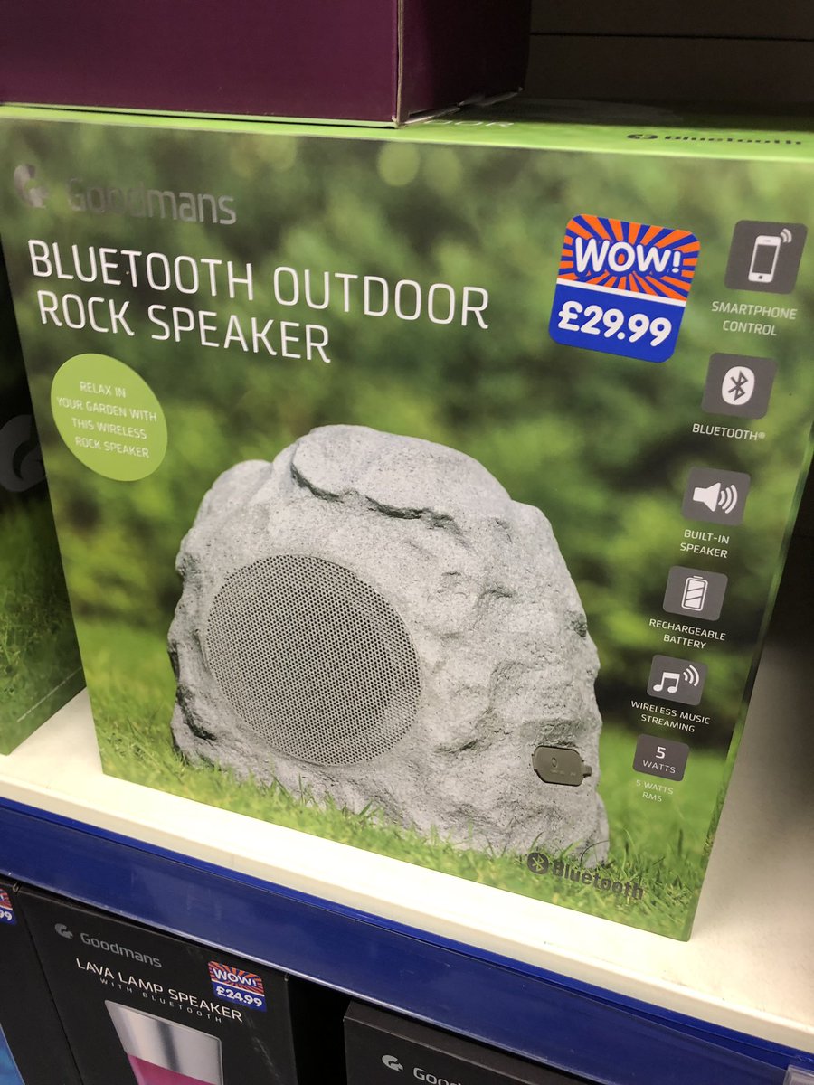 goodmans bluetooth outdoor rock speaker