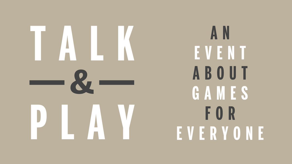 Talk &amp; Play: an event about games for everyone

Edition #37 is taking place on Tuesday, May 21st at the <a href="/GSC_Berlin/">Game Science Center</a> 

RSVP: meetup.com/BerlinGameScen…

#TalkAndPlay