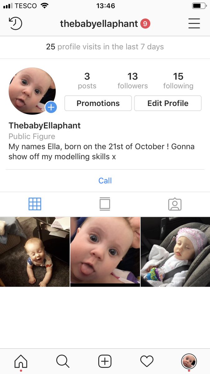 Follow my niece’s account please and thank ❤️ @thebabyellaphant