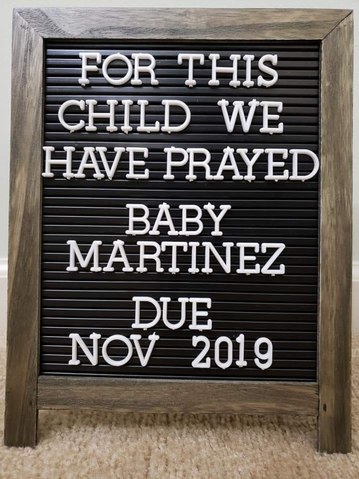22smarti's tweet photo. For this child I prayed, and the Lord has granted me my petition which I asked of Him.
I Samuel 1:27 

We would like to announce that Baby Martinez is coming "This Fall", in time for the "Winter" #NOVBABY #BabyMartinez #MIRACLEBABY #RainbowBaby

Love, Angel, Denise,  and Brooklyn https://t.co/WkbrRDbWRv