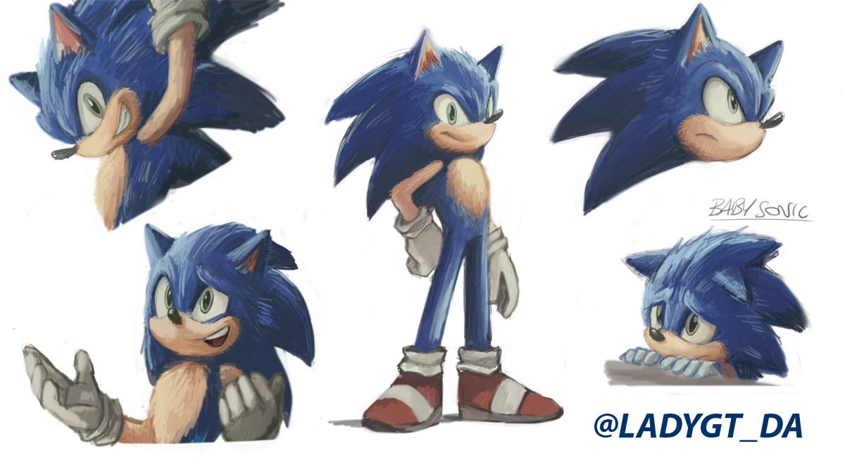 I previously made a redesign for movie Sonic to make him look more like the game model but for this one I wanted to keep the eyes separated and change the body proportions a bit. #SonicTheHedgehog #SonicMovie