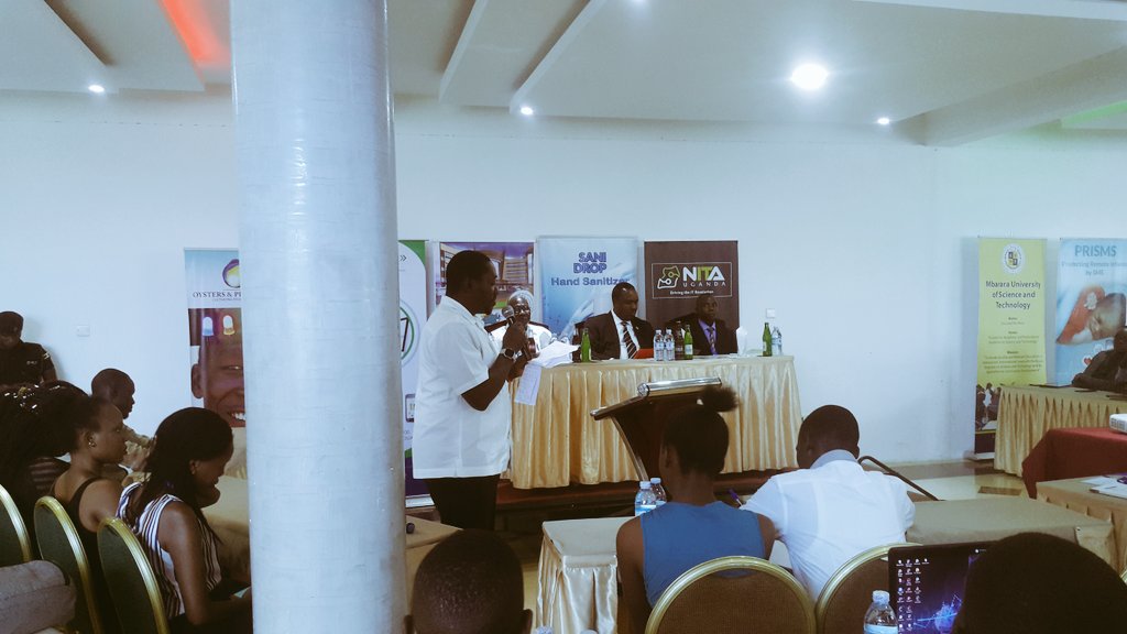 ugtechsummit's tweet photo. Hon Minister Tumwesigye Erioda and Professor Celestino Obua have graced us with their presence. @ugtechsummit @MoSTI_Ug @MbararaUST @camtechug @fci_awards @Oysters_Pearls @NITAUganda1 @kimrichies @MwavuRogers @otim_benjamin https://t.co/PlO5ZG1v67