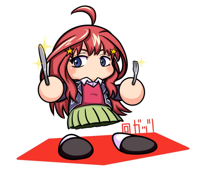 怪獣ガッツとゆるキャンプ△さんがTwitterに投稿した中野五月(五等分の花嫁)のイラスト。