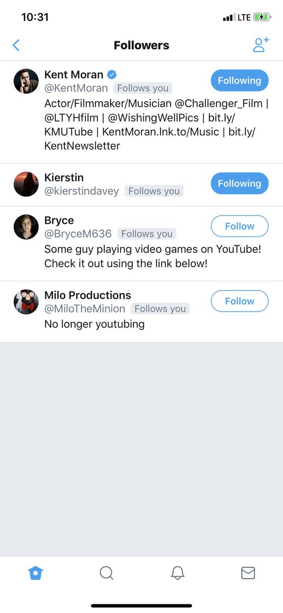 I just started using Twitter and now I’m being followed by Kent Moran like I only have 3 followers