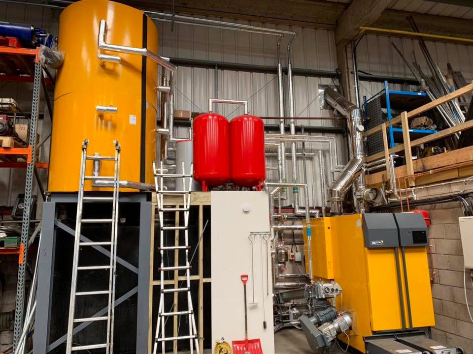 New biomass wood pellet heating system now operational at JCT HQ. #eco #biomass