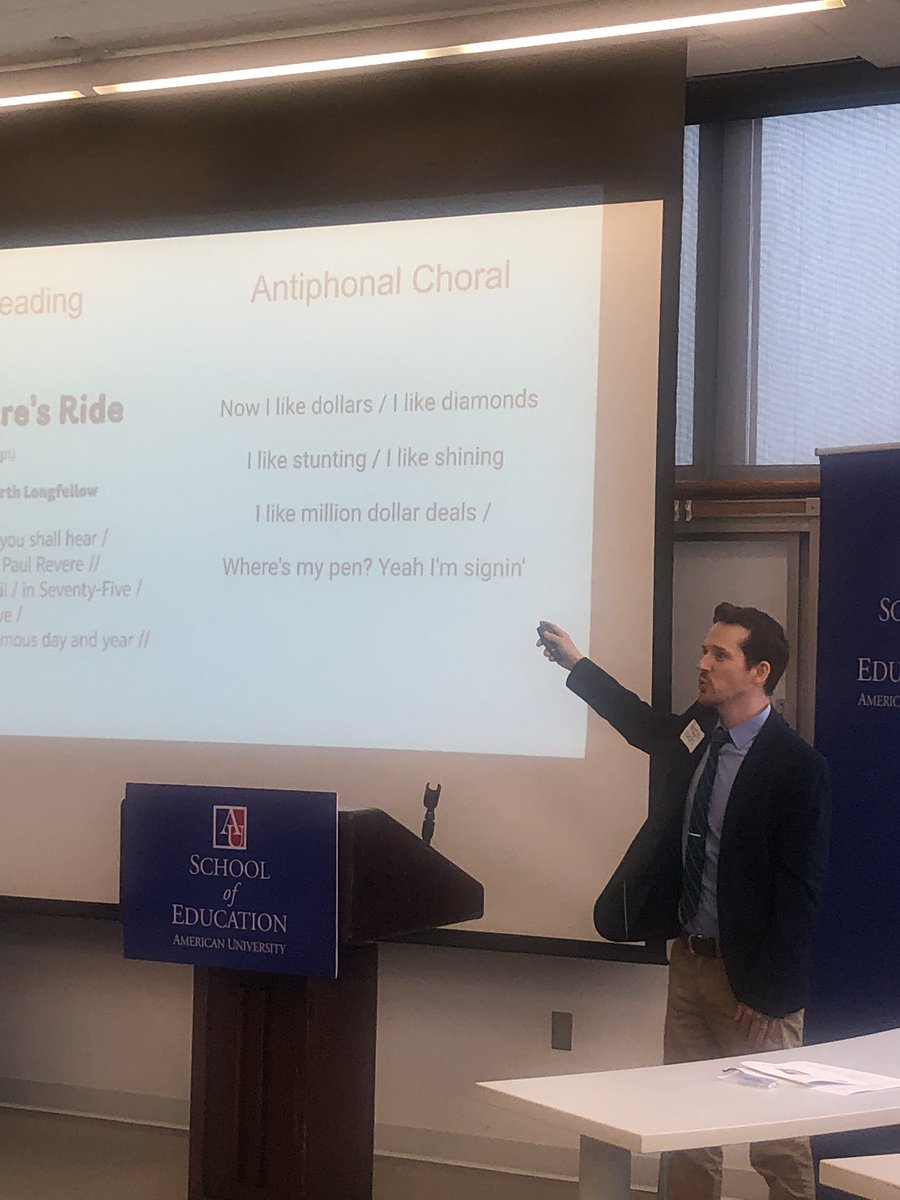 Angela_Educates's tweet photo. My day is made! One of the members of the 2019 Leadership Institute using Cardi B to teach about choral reading. https://t.co/hnHOuAoY3W
