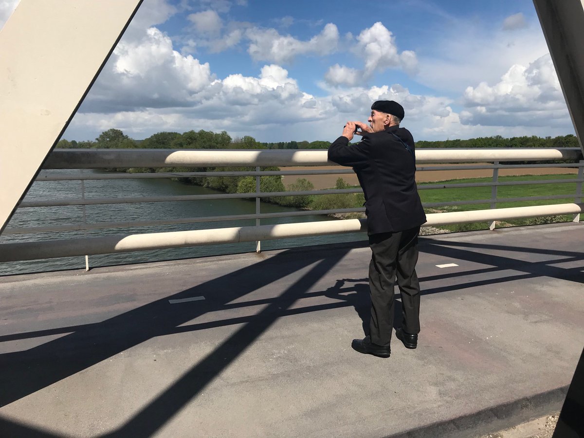 Major Ted Hunt asked our police escort if they would slow down while crossing a bridge so that he could take a photo of the site where he was responsible for the building of a temporary bridge

They did better stopping the whole of the convoy in the middle of the bridge!
