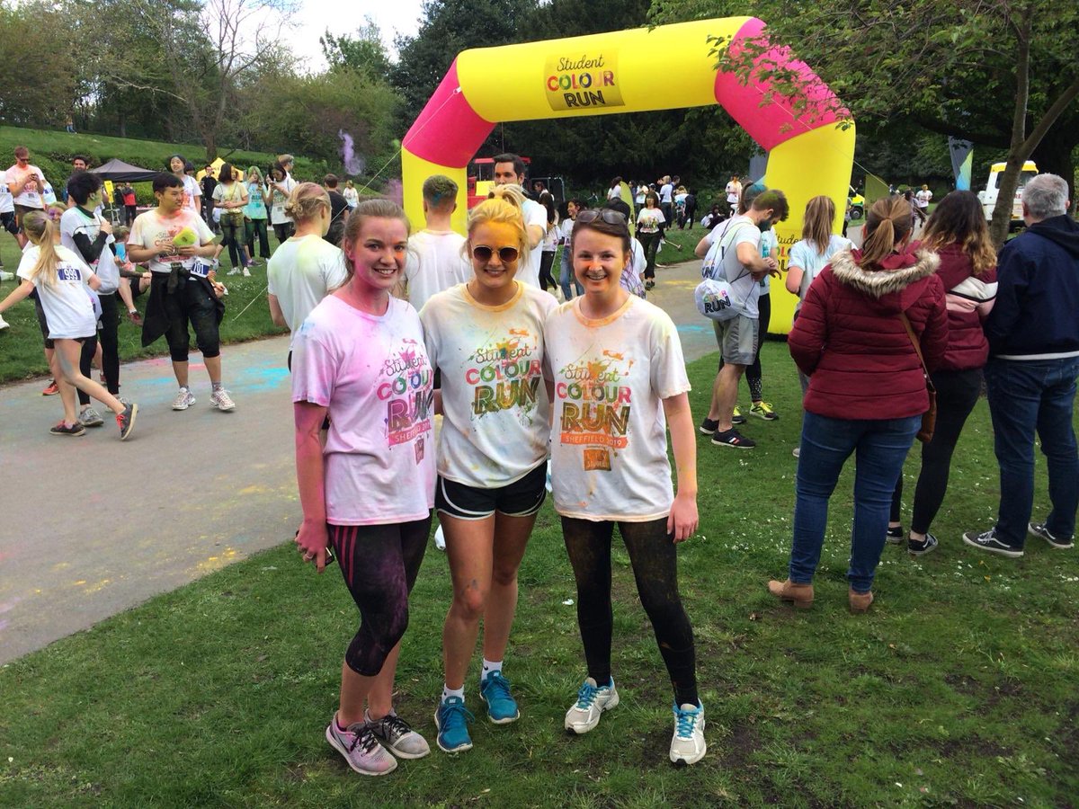 sdc_in's tweet photo. Here’s some of the team, after their #sheffieldcolourrun raising money for @StreetGames’ fit and fed clubs, well done girls! https://t.co/QpmhuhJGc1