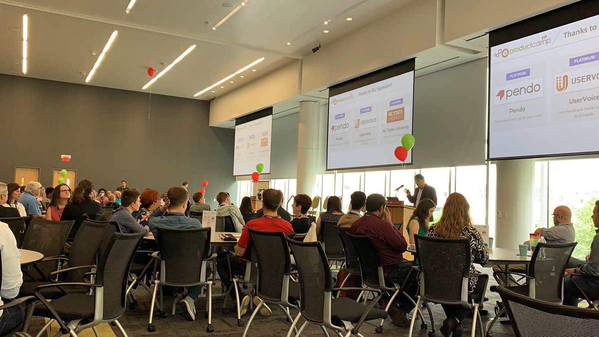 Thanks to @UserVoice <a href="/pendoio/">pendo.io</a> and <a href="/NCState/">NC State University</a> for hosting this great community through <a href="/ProductCampRTP/">ProductCampRTP™</a> #productcamprtp