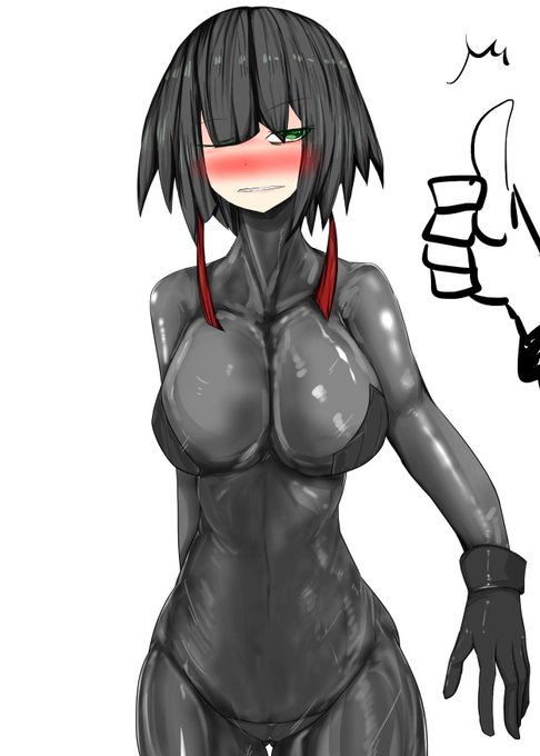 意外に思うかもしれないが実はぴっちりスーツ系は好みだったりする。 