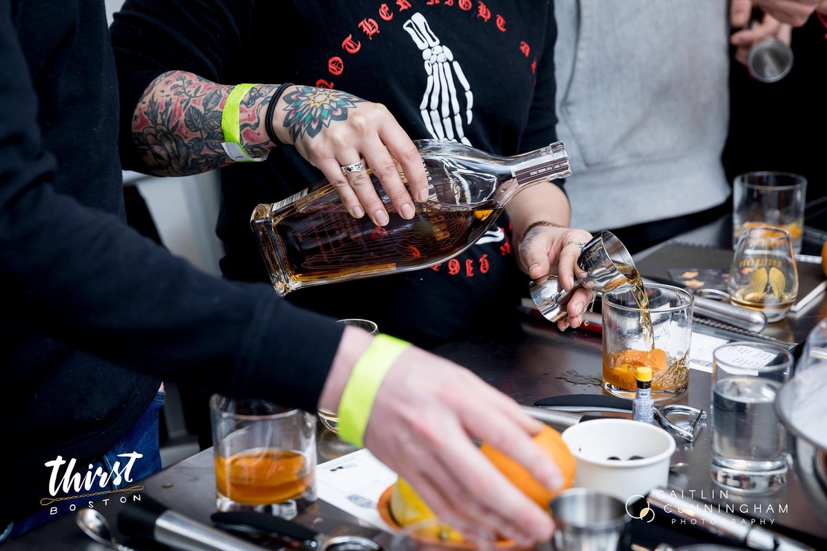 ThirstBoston's tweet photo. Last Saturday, we were settling @bcae for our first day of seminars! With a sold out line up of seminars, popup bars, and tasting rooms, the building was full of people willing to share knowledge and eager to learn about (and taste!) spirits, techniques, and all things cocktail. https://t.co/3JzGzQ6e3L