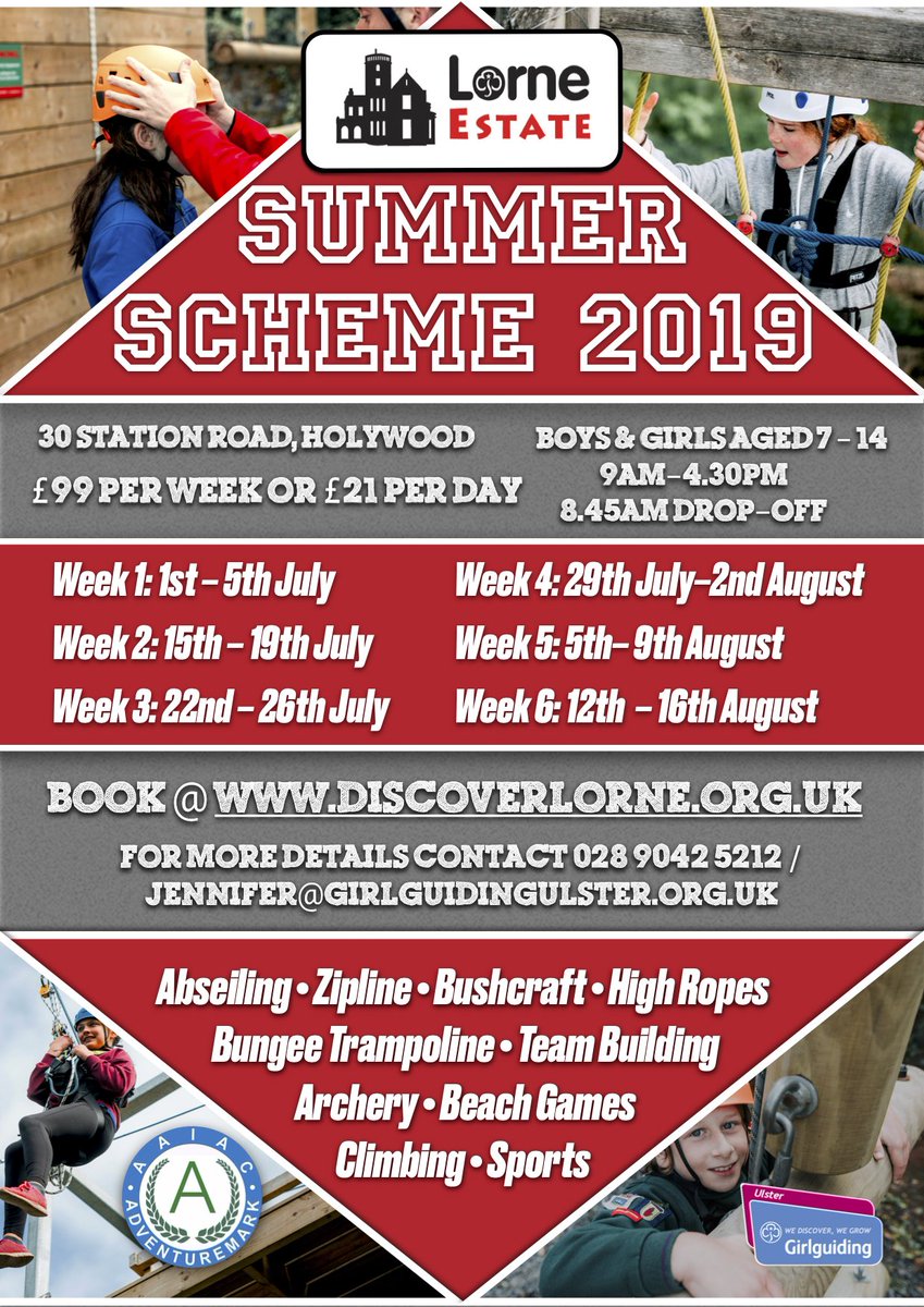 We are now taking bookings for our popular Summer Scheme!

For more information and to book your place please visit discoverlorne.org.uk/scheme

Roll on the Summer Holidays for some serious fun and adventure!

#LiveLaughLorne