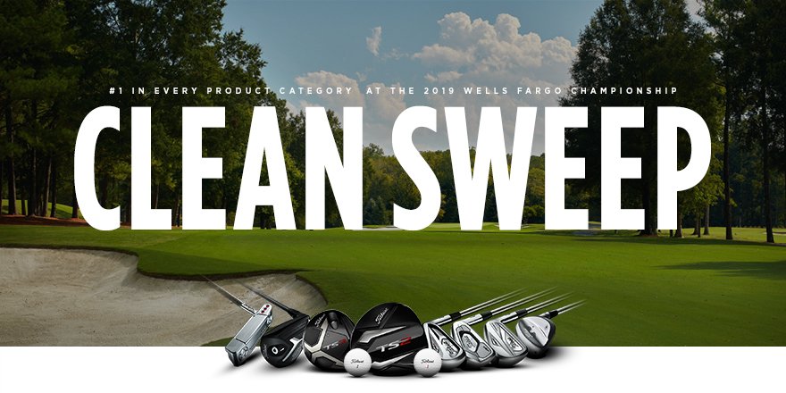 It's a clean sweep! Titleist is the players' equipment of choice at the Wells Fargo Championship in every category. #provingit #tsproject